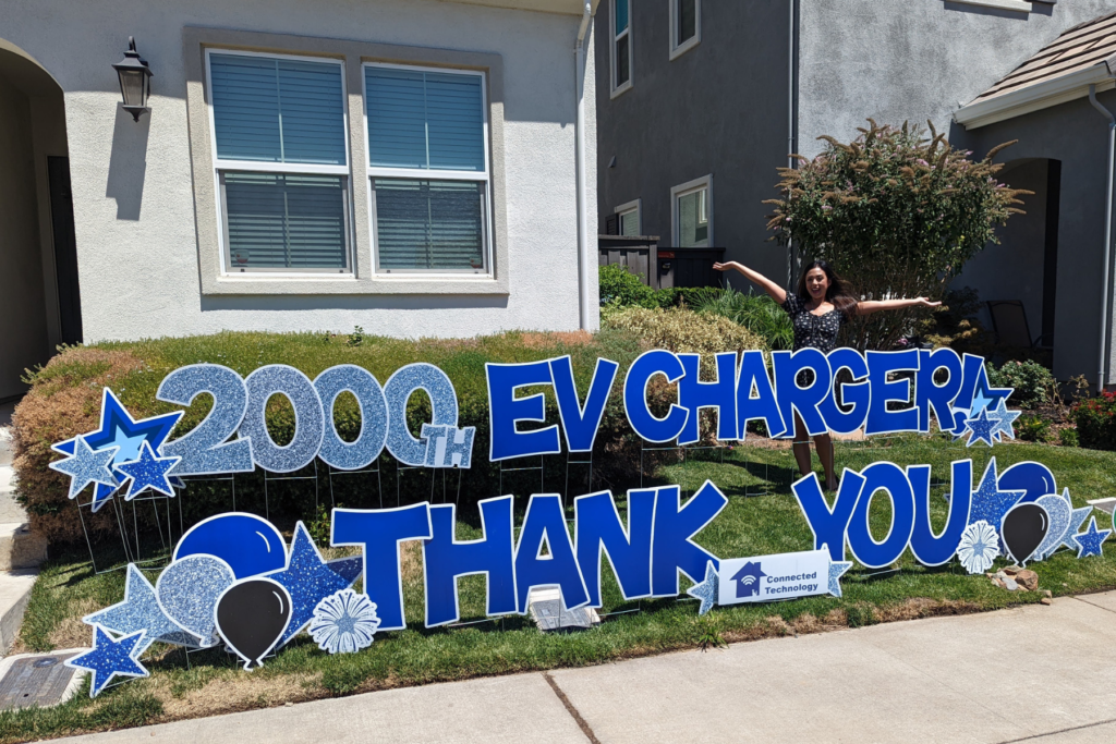 installed 2000 ev chargers